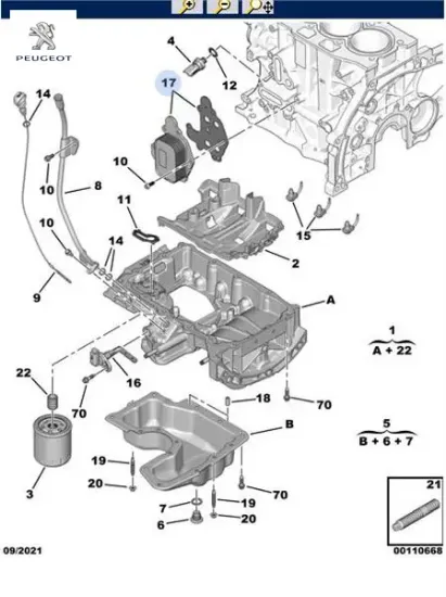 MOTOR YAĞ/SU EŞANJÖRÜ 1.2 BENZİNLİ - ASTRA (O5 ) resmi