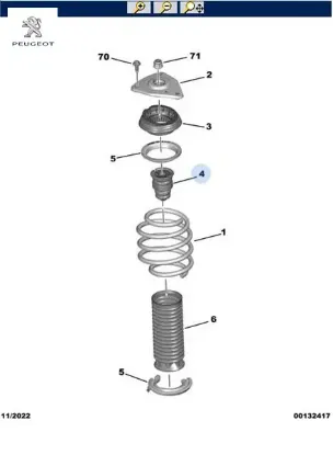 AMORTİSÖR TAKOZU 3008 5008 RİFTER resmi