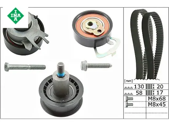 EKSANTRİK GERGİ KİTİ GOLF-BORA-CADDY II III-GOLF IV POLO-OCTAVIA 1.4-1.6 16V resmi