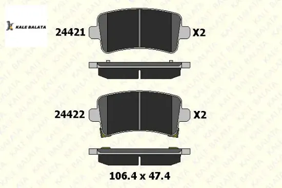 FREN BALATASI ARKA 106mm  INSIGNIA A16XER  09-> resmi