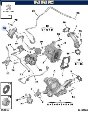 EGR ELEKTROVANA  3008 I-II-308 II-5008 I-II-508 I-II-BOXER III-EXPERT IV-C4 II-C4 PICASSO 2.0 DW10 resmi