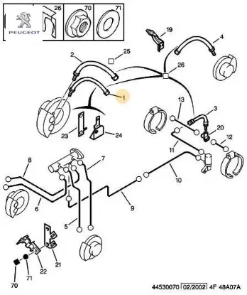 ÖN FREN HORTUMU//PEUGEOT resmi