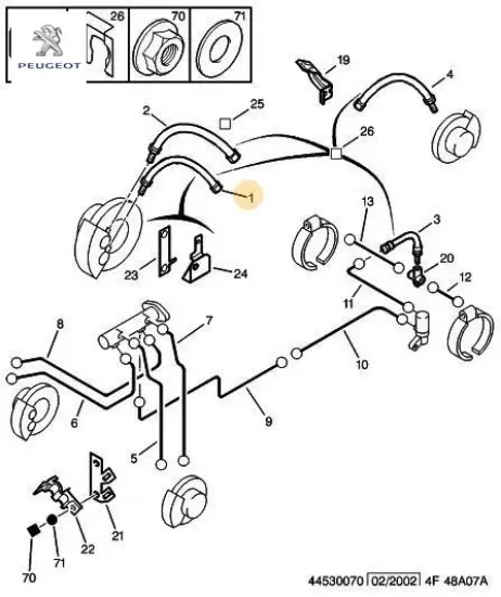 ÖN FREN HORTUMU//PEUGEOT resmi