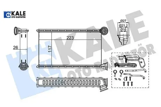 KALORİFER RADYATÖRÜ 108-C1 II-AYGO 1.0-1.2 14> resmi