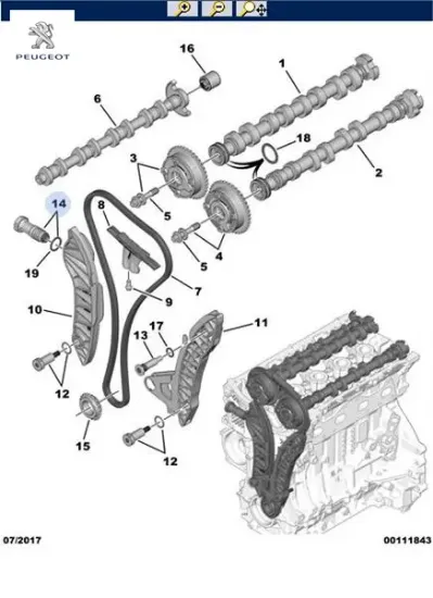 EKSANTRİK GERGİ CİVATASI 308 /0829.G3/PEUGEOT resmi