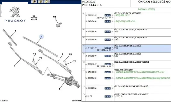 ÖN SİLECEK SOL 3008 II resmi