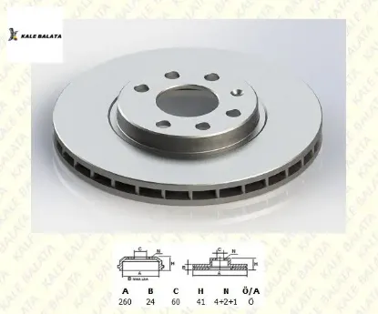 FREN DİSK AYNASI ÖN     CORSA C-COMBO C-MERIVA  1.3/1.6/1.7   2004-> resmi