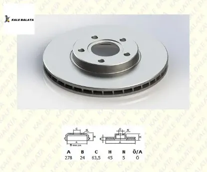 FREN DİSK AYNASI ÖN   CONNECT 1.8 İ/TDCI 02-13/2T141125CC/DF4277/KALE BALATA resmi