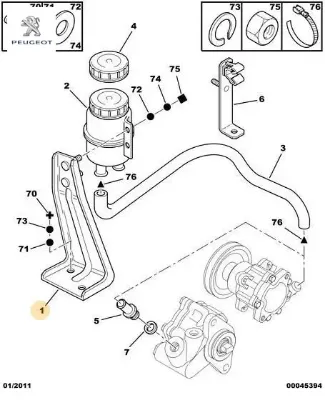 HİDROLİK DEPOSU MESNEDİ  BOXER 2.5/2.8D 94-02 resmi