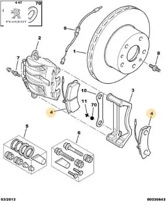 ÖN FREN BALATASI BOXER-DUCATO 2.5TD/2.8HDI resmi