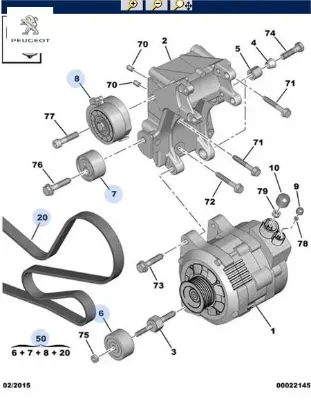 ALTERNATÖR KİTİ  306-406-EXPERT-PARTNER 2.0HDI resmi