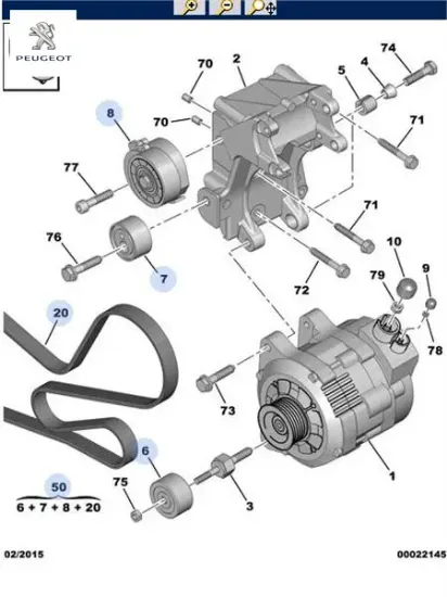 ALTERNATÖR KİTİ  306-406-EXPERT-PARTNER 2.0HDI resmi