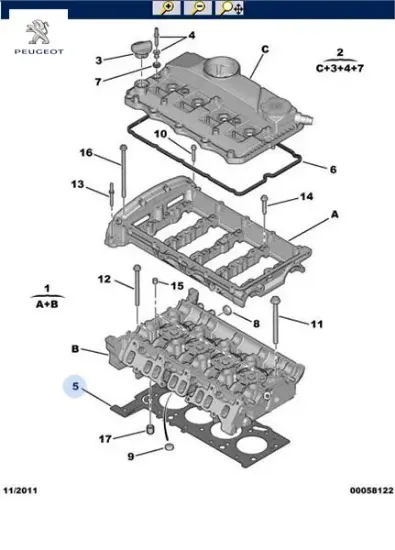 SİLİNDİR KAPAK CONTASI 1.15MM 2 ÇENTİK BOXER-TRANSIT V347 resmi