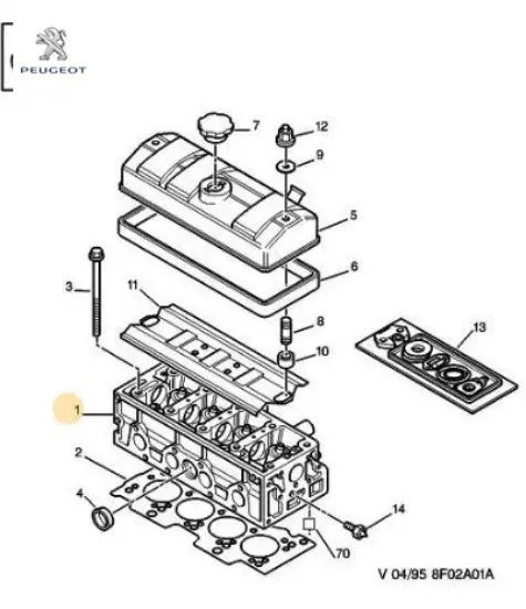 SİLİNDİR KAPAK CONTA 106-206-306-TU5JP resmi