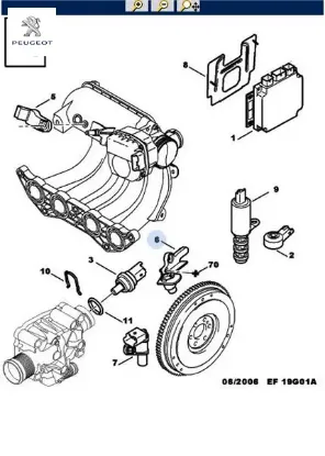 VOLANT SENSÖRÜ 106-306 1.4-1.6 BENZİNLİ MEKANİK resmi