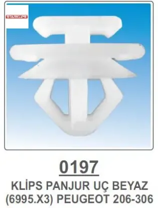 KAPI KUŞAK / PANJUR KLİPSİ BEYAZ   106-206-306 resmi