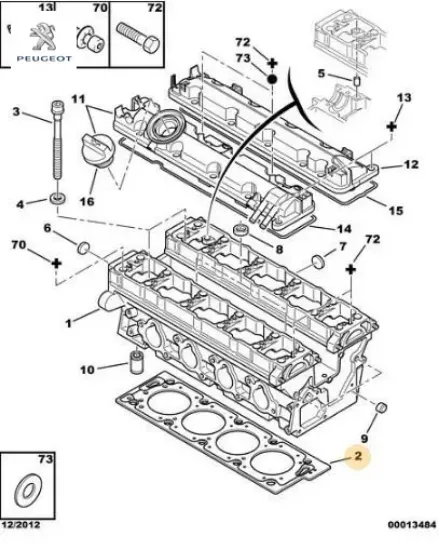 SİLİNDİR KAPAK CONTASI 306-406-605-806 resmi