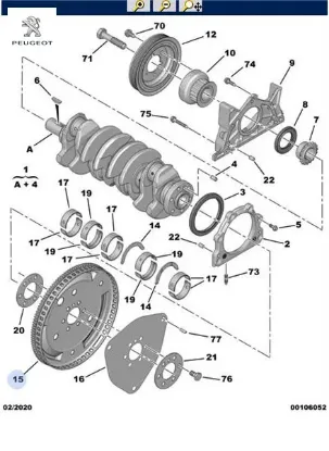 VOLANT DİşLİSİ 206 307 AL4 OTOM ŞANZ resmi