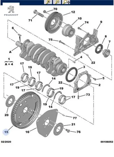 VOLANT DİşLİSİ 206 307 AL4 OTOM ŞANZ resmi