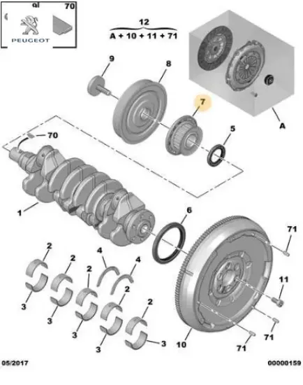 KRANK DİŞLİSİ 206-307-FIESTA-FOCUS DV4TD/DV6TD resmi