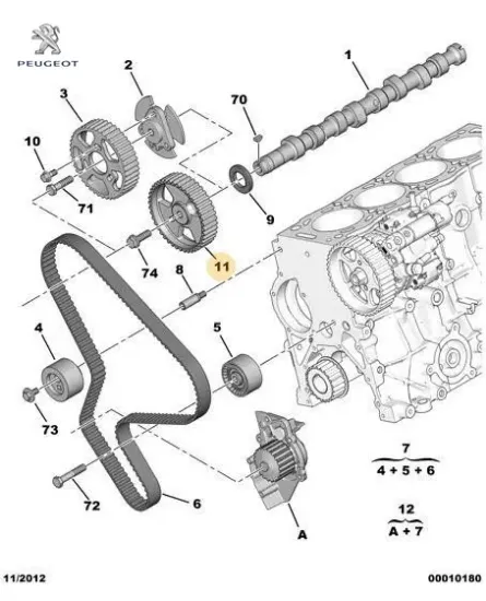 EKSANTRİK MİL DİŞLİSİ 42 DİŞ PARTNER DW10TD resmi