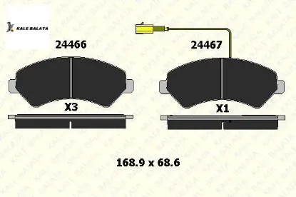 ÖN FREN BALATASI BOXER-JUMPER-DUCATO 06> TEK FİŞLİ resmi