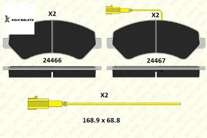 ÖN FREN BALATASI 2 Fişli  BOXER-DUCATO-JEST 06-> resmi