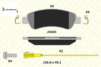 ÖN FREN BALATASI 1 FİŞ  BOXER III-DUCATO-JUMPER resmi