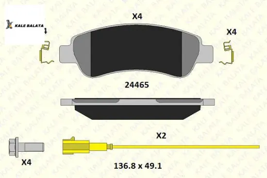 ÖN FREN BALATASI 1 FİŞ  BOXER III-DUCATO-JUMPER resmi