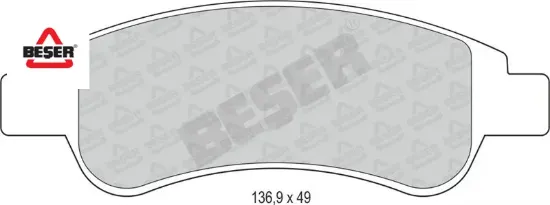 ÖN FREN BALATASI 206-301-PARTNER-BOXER III ARKA resmi