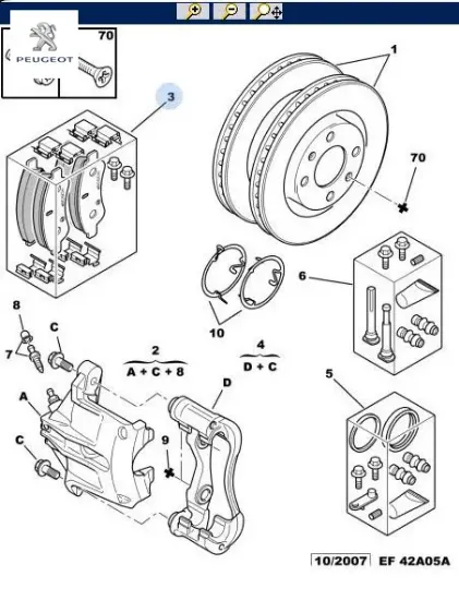 ÖN FREN BALATASI 206-301-PARTNER-BOXER III (ARKA) resmi