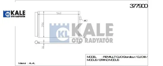 KLİMA RADYATÖRÜ 307-308-PARTNER B9-C4 1.4-1.6 16V resmi