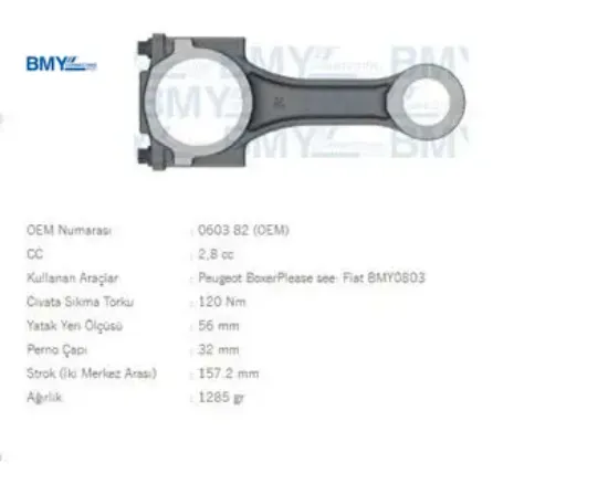 PİSTON KOLU  BOXER-DUCATO-MASTER 2.8HDI/S8W resmi