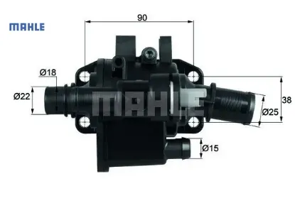 TERMOSTAT KOMPLE 83C  3 206-307-BIPPER-C2-C3 1.4HDI/DV4TD resmi