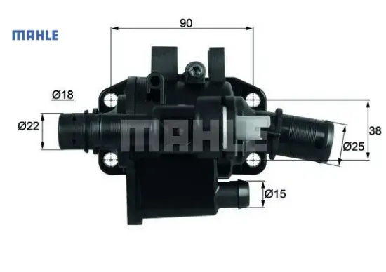 TERMOSTAT KOMPLE 83C  3 206-307-BIPPER-C2-C3 1.4HDI/DV4TD resmi