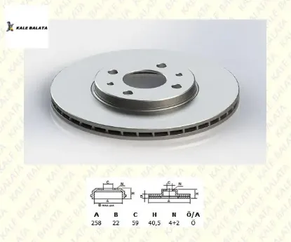 ÖN FREN DİSK AYNASI 257mm BIPPER-FIORINO-LINEA 1.3 resmi