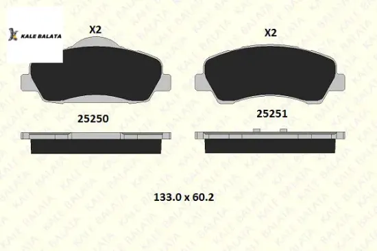 ÖN FREN BALATASI 301-308-C-ELYSSE-C4 MANDO TİP resmi