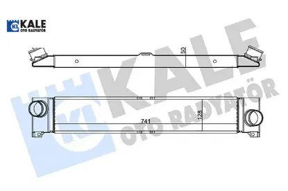 TURBO RADYATÖRÜ DUCATO 2.3DMTJ 06=> [BRAZING AL/AL] [741X128X50] resmi