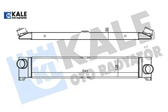 TURBO RADYATÖRÜ DUCATO 2.3DMTJ 06=> [BRAZING AL/AL] [741X128X50] resmi