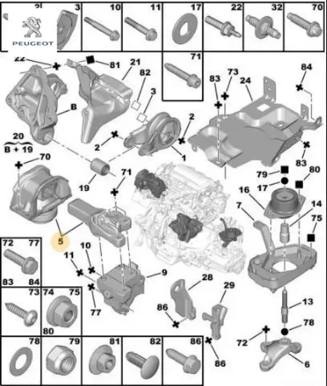 Motor Kulaği Peugeot    CITROEN, PEUGEOT 1839.H5 resmi