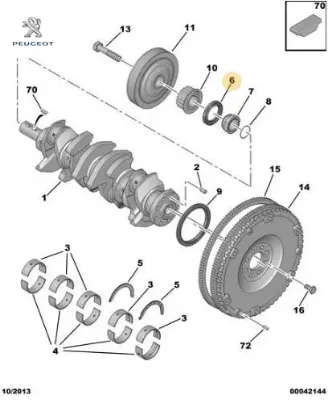 KRANK KEÇESİ ÖN  206-307-407-FIESTA-FOCUS DV6TD resmi