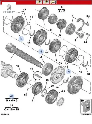 1/2 SENKROMEÇ+ 1.ve 2.VİTES DİŞLİSİ   BOXER III-DUCATO DW12RUE /MLGU resmi