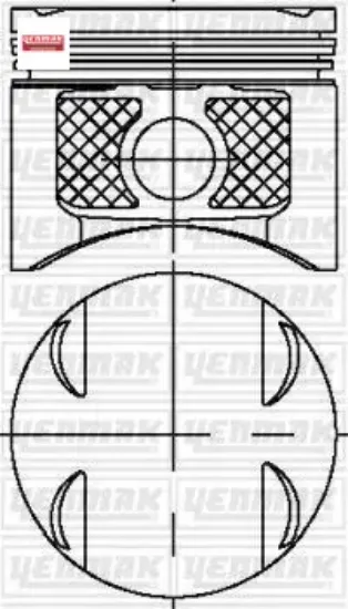 MOTOR PİSTON+SEGMAN 0.50 MGN II-CLIO II-CLIO III-MODUS-SCENIC II K4J 1.4 16V 80.00 resmi