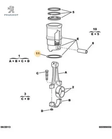 GÖMLEK CONTASI 306-XSARA XU7JP 1.8 16V resmi