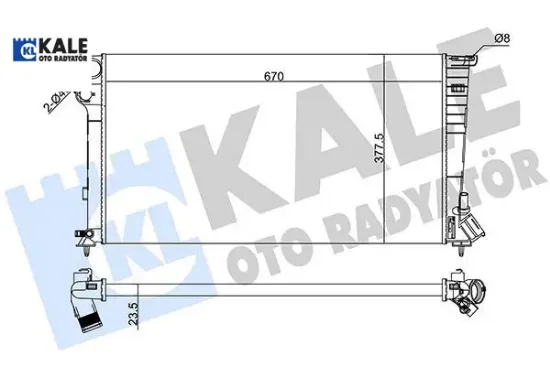RADYATÖR 2 SIRA AL+PL SİS. PARTNER YM.-1330.41-133 resmi