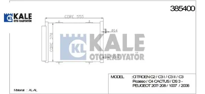 KLİMA RADYATÖRÜ 207-C2 1.6 resmi