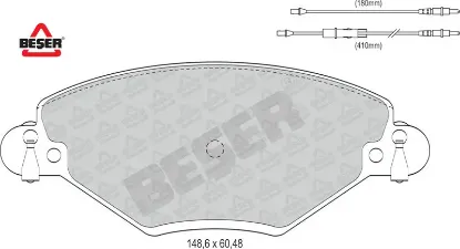 ÖN FREN BALATASI C5 1.6-1.8i 01-> FİŞLİ resmi
