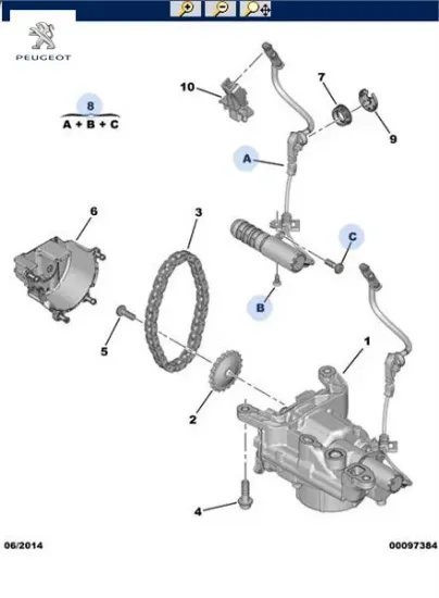YAĞ POMPA ELEKTROVANA 2008 207 208 308 resmi
