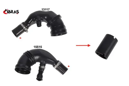 TURBO BORUSU HORTUMU  FIORINO-LINEA-500-GRANDE PUNTO-NEMO-BIPPER 1.3HDI/JTD. resmi