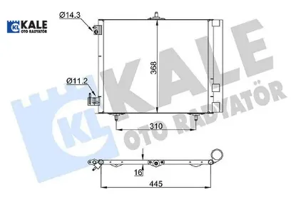 KLİMA RADYATÖRÜ 207-208-C2-C3-C3 II-DS3 1.4-1.6HDI Eski Ref: 377400 resmi
